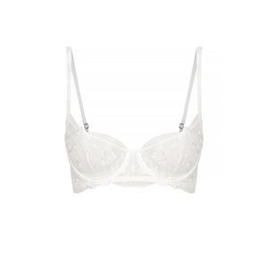 NEW KAT THE LABEL women's entice balconette lace bra in white